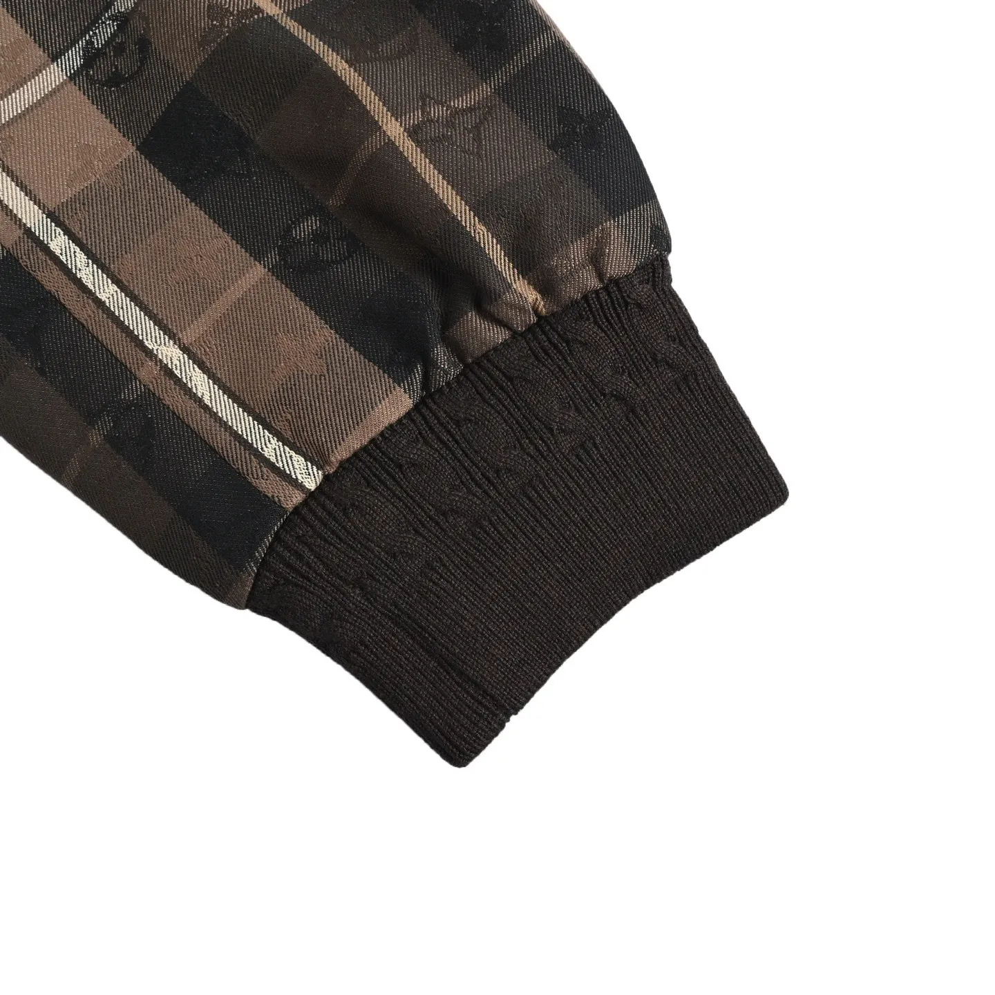Louis Vuitton/Louis Vuitton old pattern plaid letter embroidered zipper hooded jacket